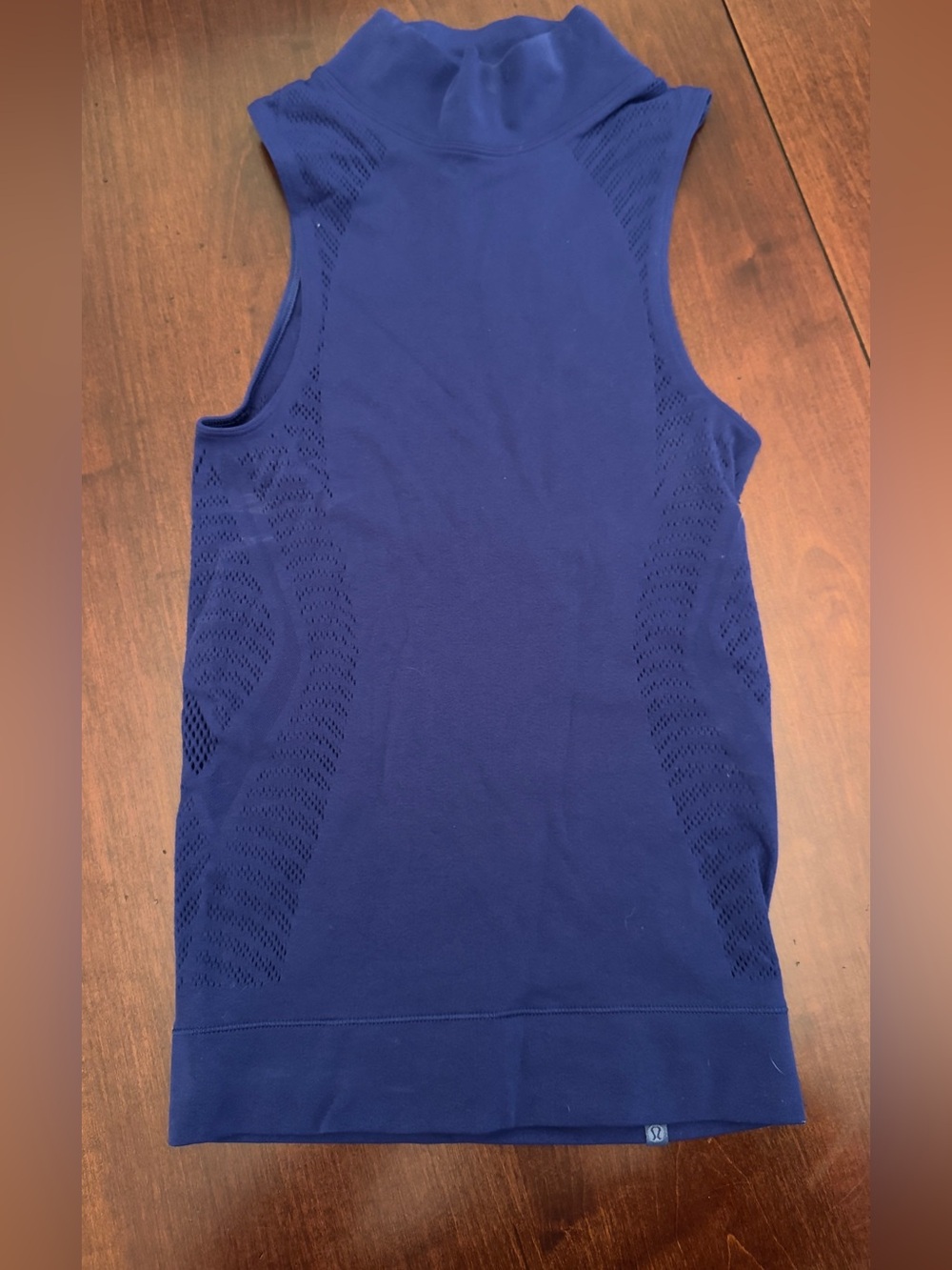 Lululemmon Sleeveless Mock Neck Tank in Blue